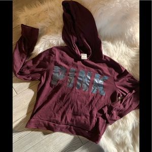 PINK crop hoodie
